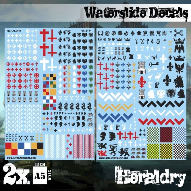 Hovedbilde GSW Heraldry Waterslide Decals Sheet (2)
