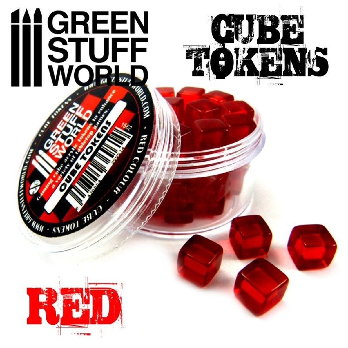 GSW Cube Tokens Red (50)