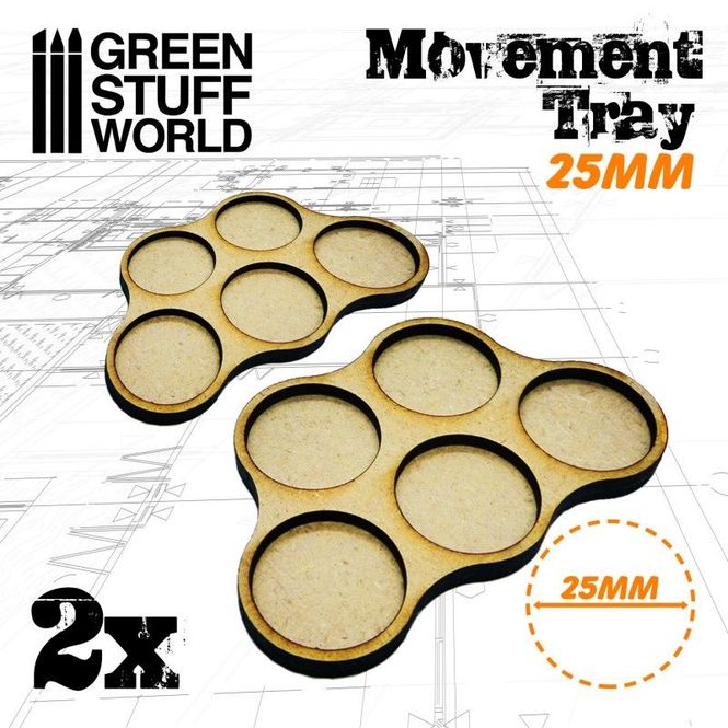 Hovedbilde GSW Movement Trays Skirmish 25mm (2)