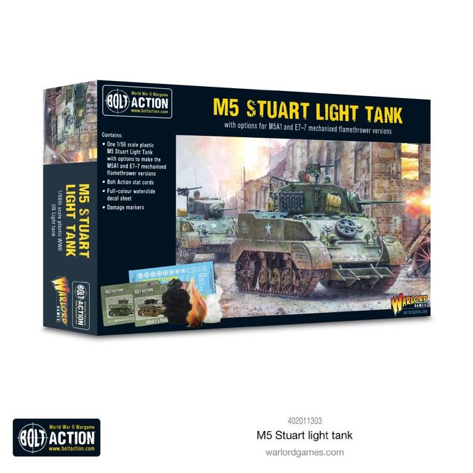 Hovedbilde US M5 Stuart Light Tank Plastic (Warlord)