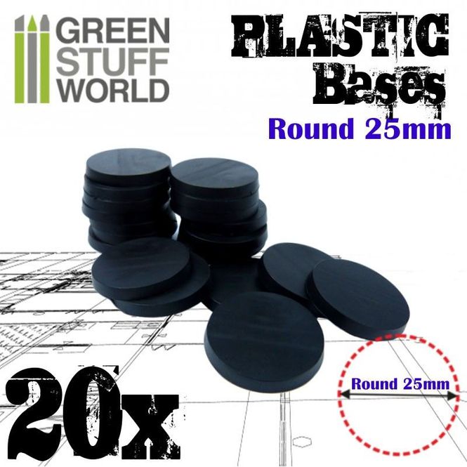 Hovedbilde GSW Plastic Round Bases 25mm (3mm) x 20