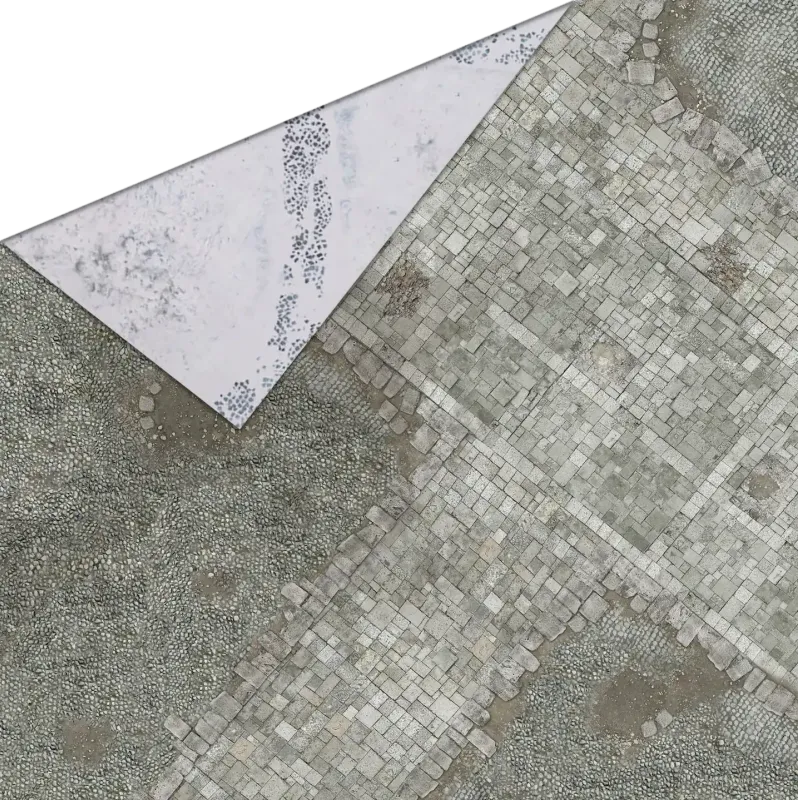 4x4 Double G-Mat: Medieval Town and Winter Realm (Gamemat.eu)