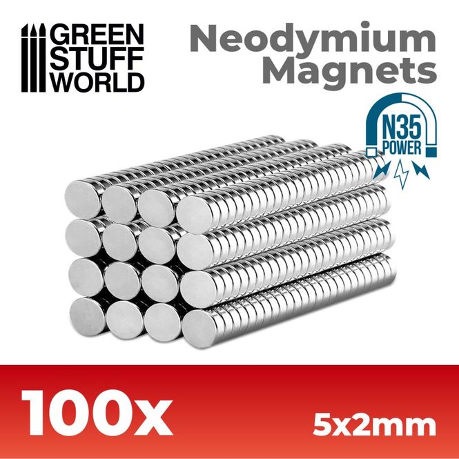 Hovedbilde GSW N35 Neodymium 5x2mm Magnets x 100