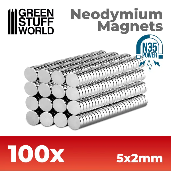 Hovedbilde GSW N35 Neodymium 5x2mm Magnets x 100