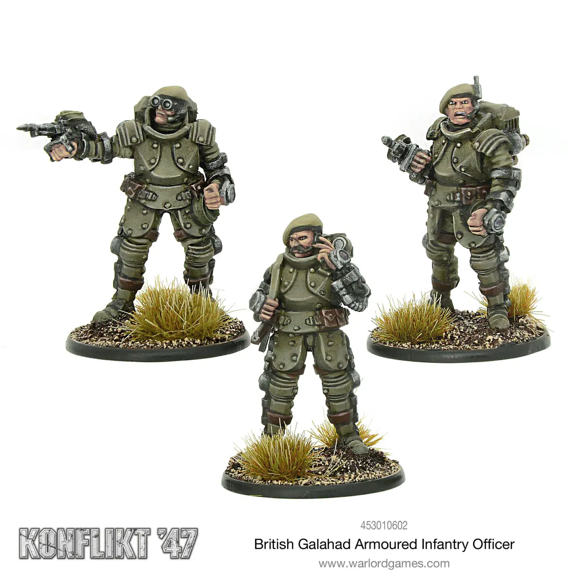 Konflikt '47 British Galahad Armoured Infantry Officers (Warlord)