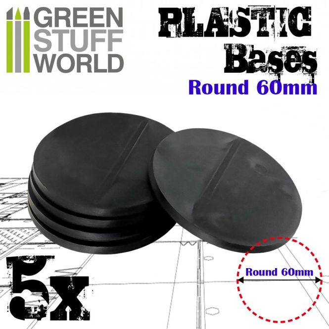 Hovedbilde GSW Plastic Round Bases 60mm (x5)