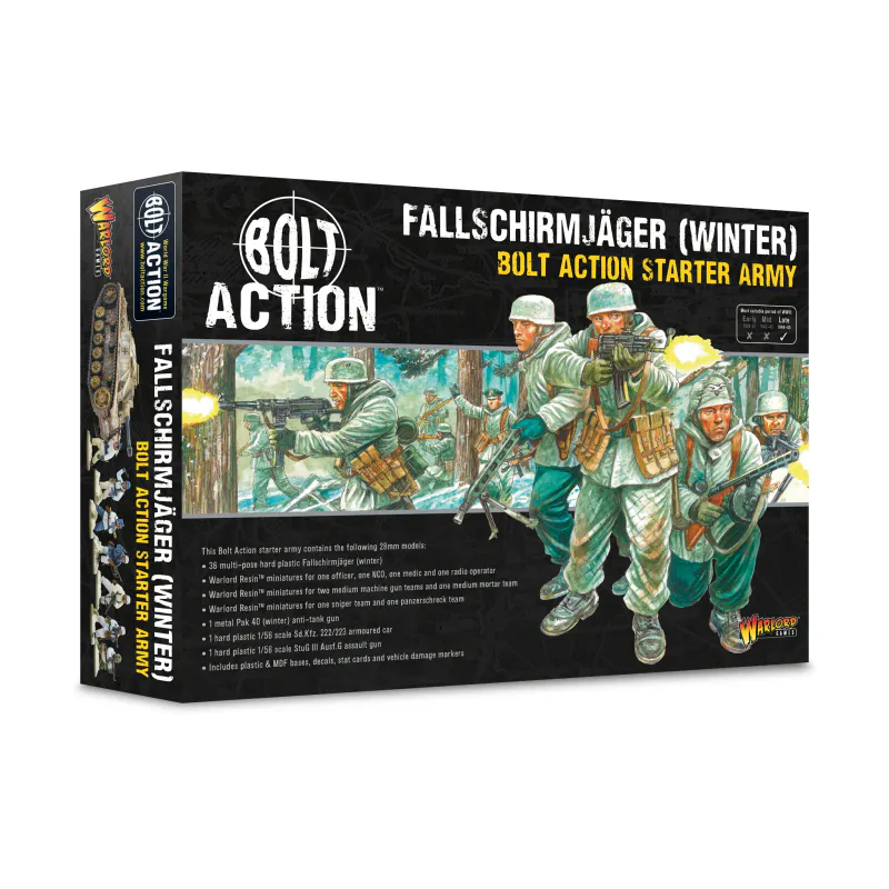 German Fallschirmjäger Winter Bolt Action Starter Army (Warlord)