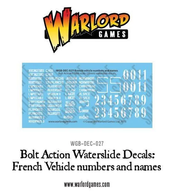 Hovedbilde French Vehicle Numbers and Names Waterslide ...