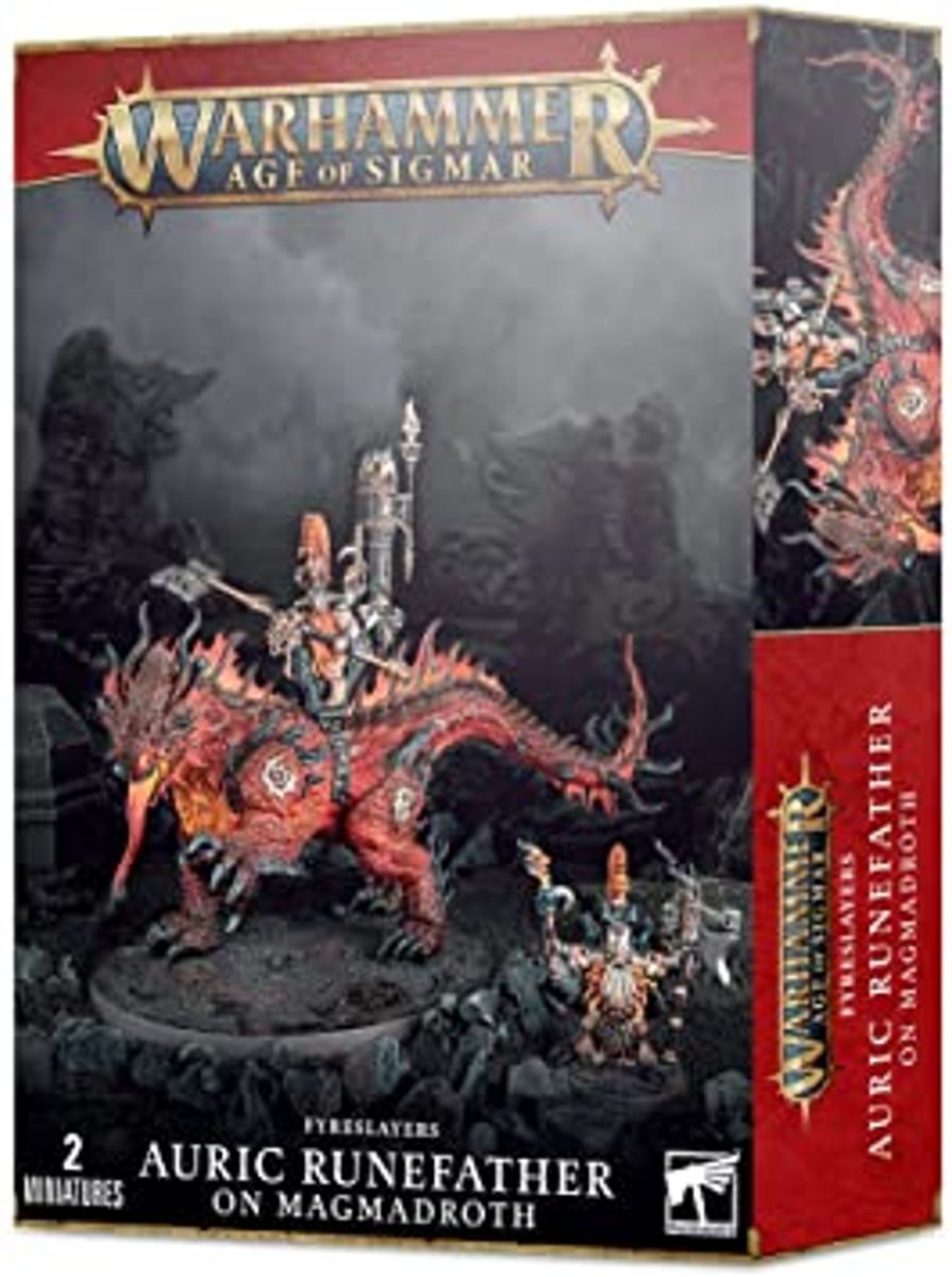 Fyreslayer: Auric RuneFather/Son/Smiter on Magmadroth