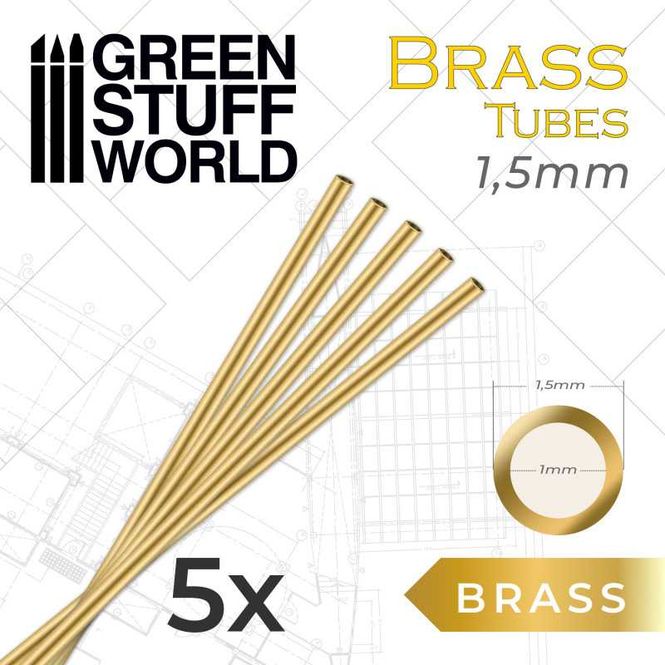 Hovedbilde GSW Brass Tubes 1.5mm (Pinning Rods)
